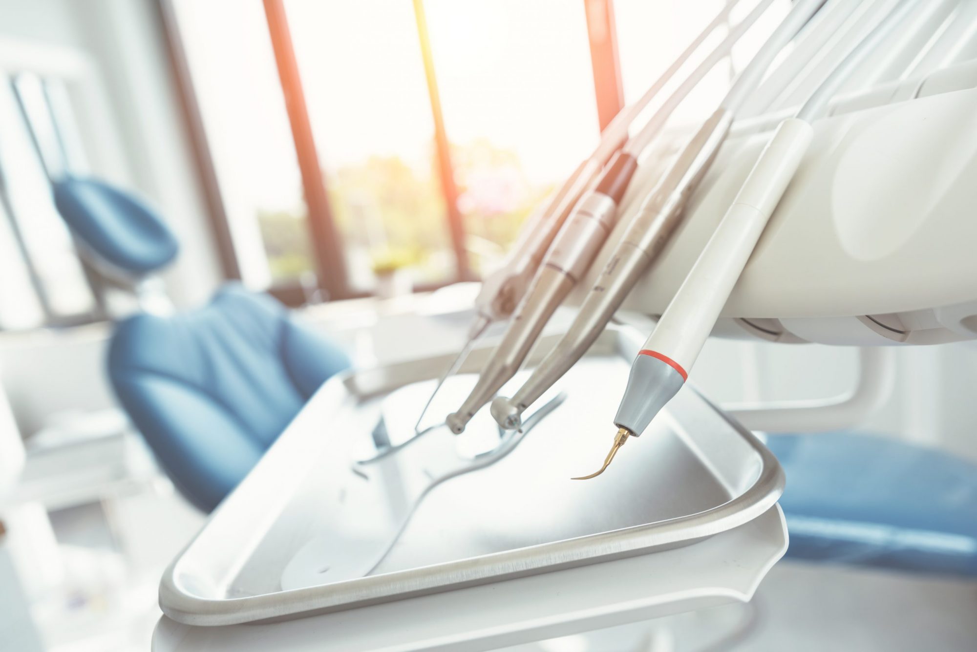 Dental drills in dentists office, dental care